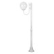 Lisbon 30cm Sphere Curved Arm Medium Post Light - White Finish / E27 Lisbon 30cm Sphere Curved Arm Medium Post Light - White Finish / E27